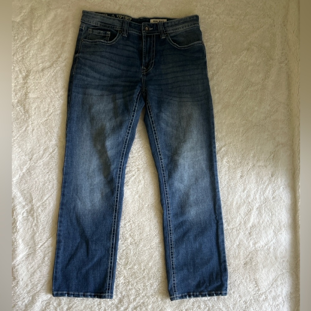 Axel Slim Boot Men’s Blue Jeans W32 L32 Medium Wash Stretch Denim Pants